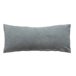 Sage Green Cotton Lumbar Pillow w/ Embroidery