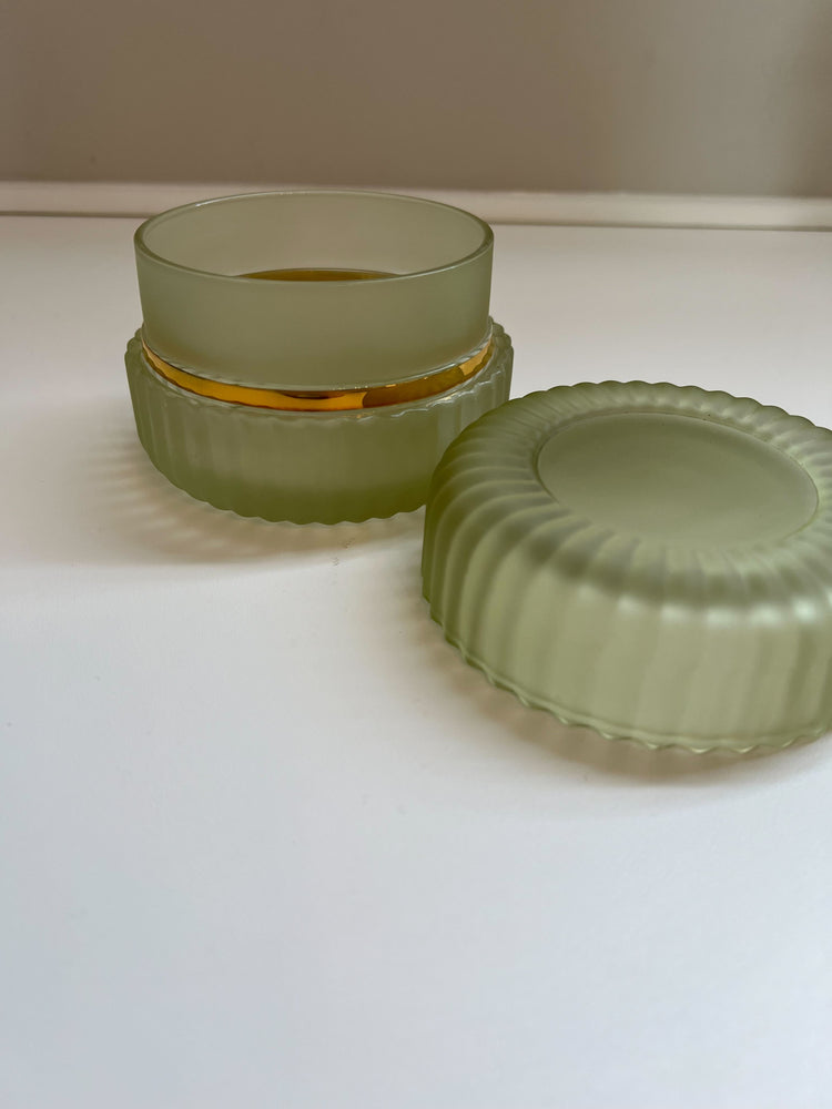 Green Glass Jar w/ Lid