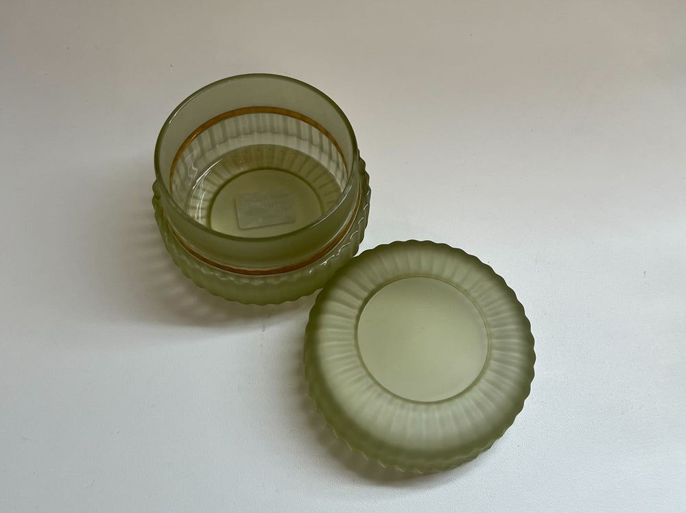 Green Glass Jar w/ Lid