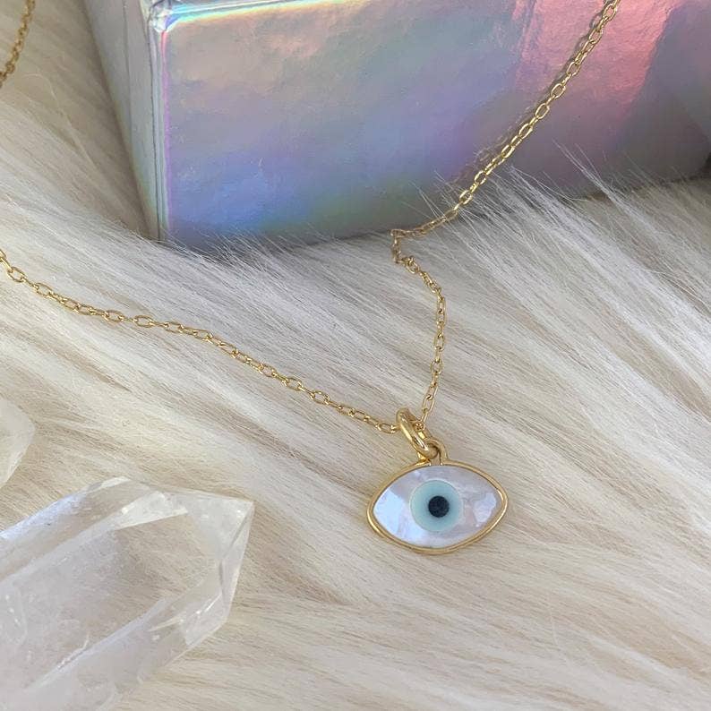 Evil Eye Shell Necklace