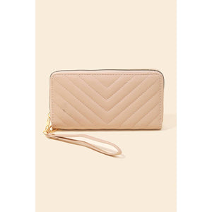 Faux Leather Quilted Pattern Wallet