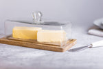 Mango Wood & Glass Rectangle Food Dome with Plate
