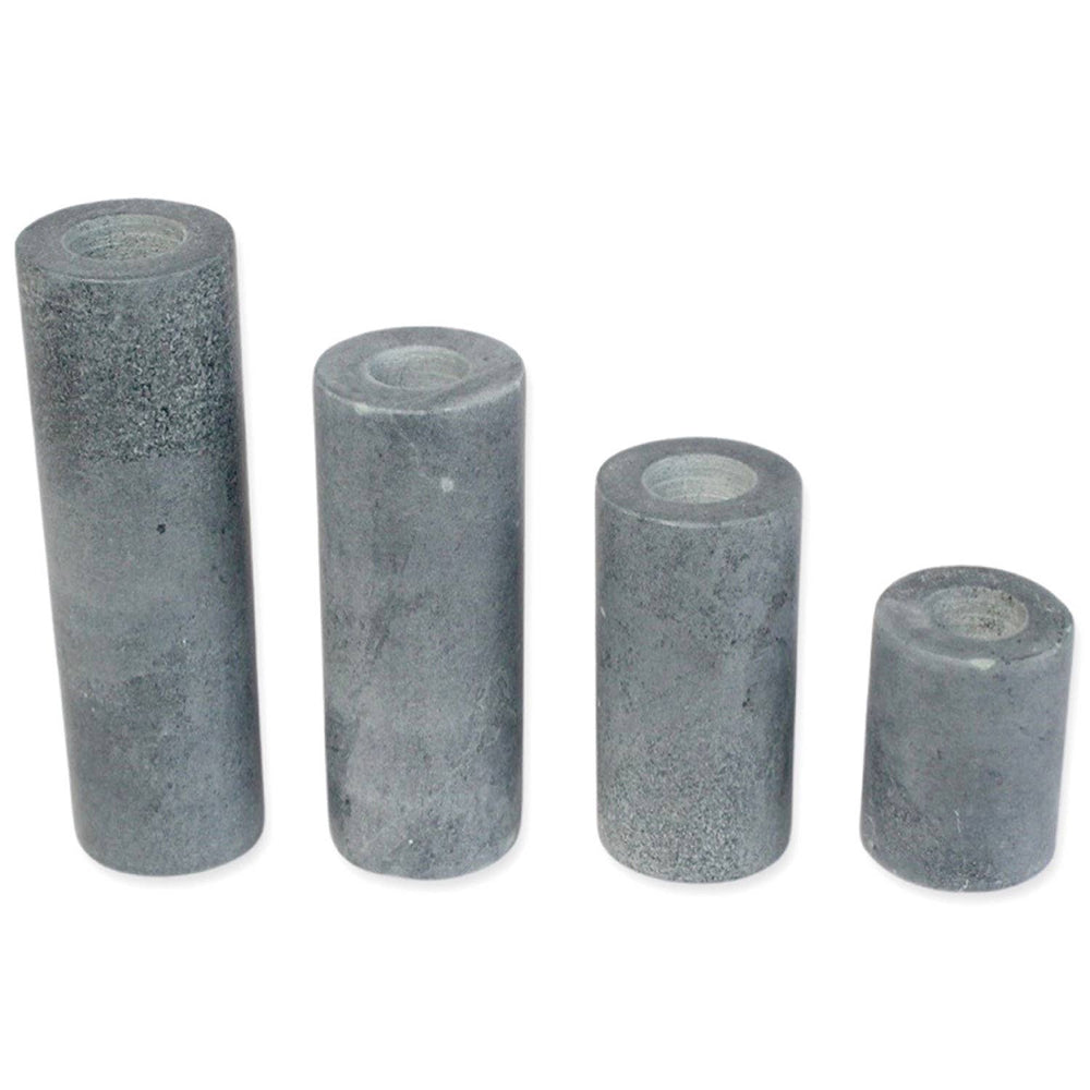 
                
                    Load image into Gallery viewer, Set of 4 Soapstone Taper Candle Holders
                
            