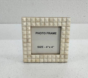 Bone Diamond Picture Frame-  4x4"