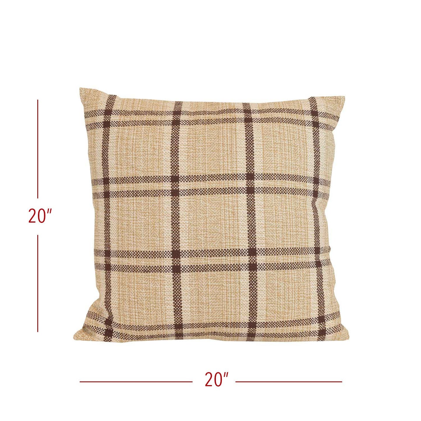 Mel 20x20 Woven Plaid Filled Throw Pillow