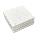 White Marble Square Coasters- Set of 4