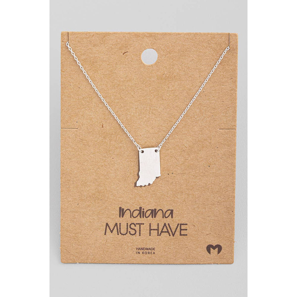 
                
                    Load image into Gallery viewer, Indiana State Pendant Necklace
                
            