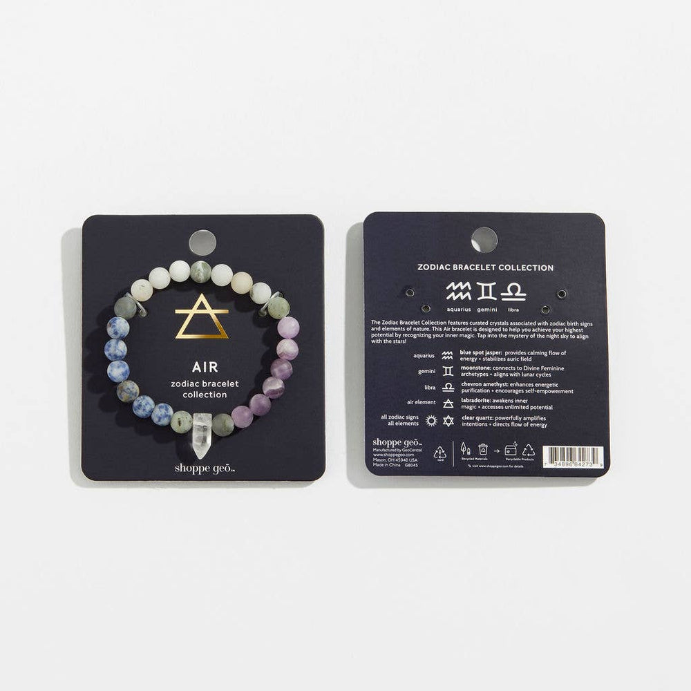 Air Sign Zodiac Crystal Bead Bracelet
