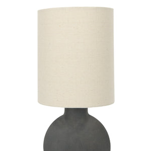 Terracotta Table Lamp with Linen Shade