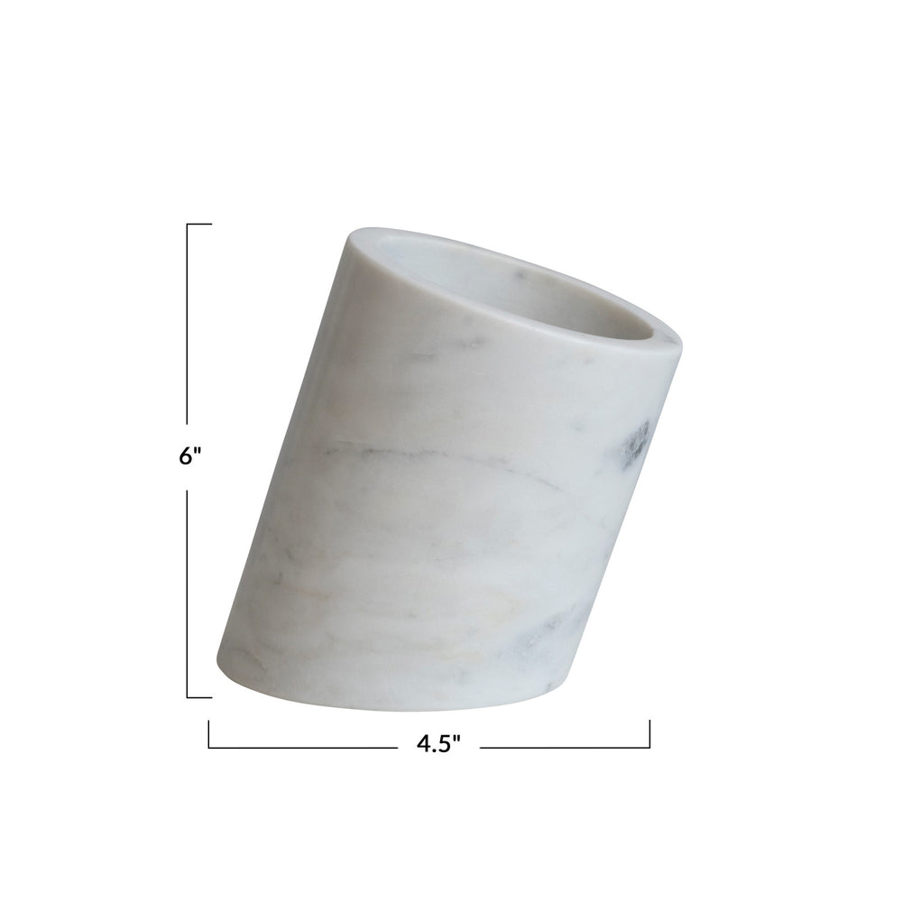 
                
                    Load image into Gallery viewer, White Marble Angled Bottle Holder
                
            