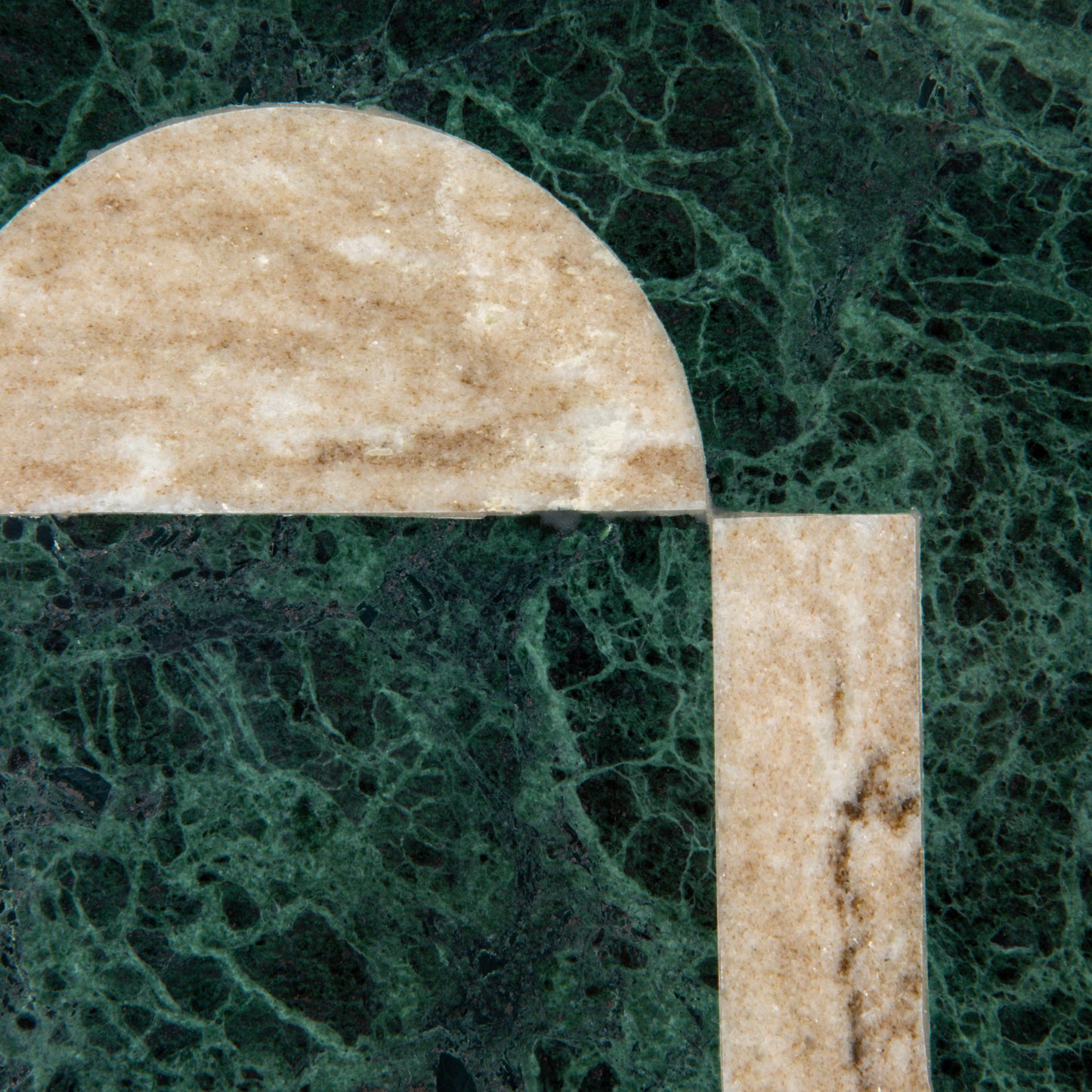 Beige & Green Marble Cheese/Cutting Board w/ Abstract Design