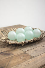 Set of 3 Recycled Frosted Glass Ball