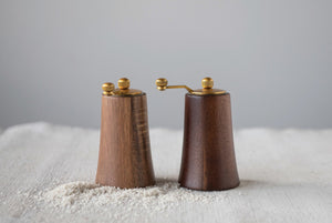 Acacia Wood and Stainless-Steel Salt and Pepper Grinders