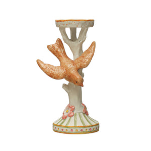 
                
                    Load image into Gallery viewer, Resin Bird &amp;amp; Tree Pillar Holder, Multi Color
                
            