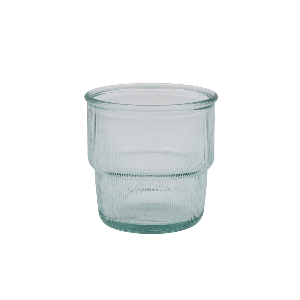 Fluted Recycled Stackable Drinking Glasses