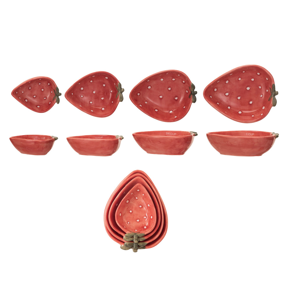 
                
                    Load image into Gallery viewer, Strawberry Shaped Measuring Cups, Set of 4
                
            