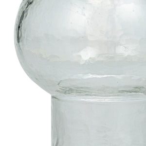 Clear Recycled Glass Footed Votive Holder