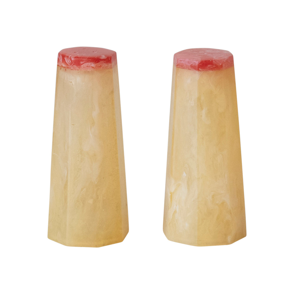 
                
                    Load image into Gallery viewer, Two-Tone Resin Salt &amp;amp; Pepper Shakers, Set of 2
                
            