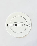 District Co Circle Logo Sticker