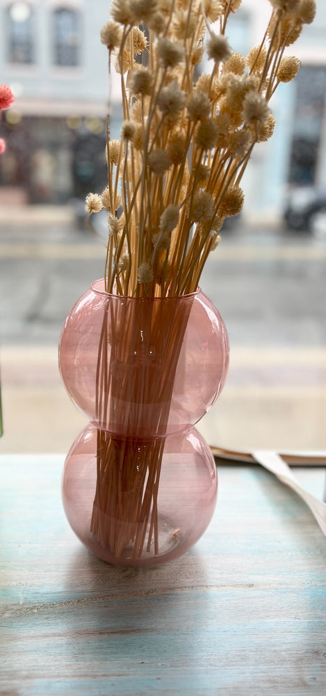 Recycled Pink Glass Bulb Vase