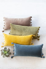 Velvet Lumbar Pillow- 3 colors