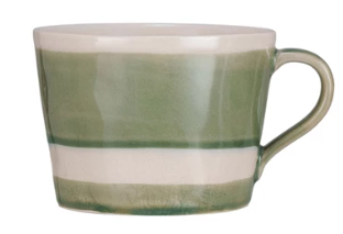 12 oz. Stoneware Mug w/ Stripes-4 Colors