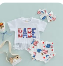 Independence Day 3 Piece Baby Outfit