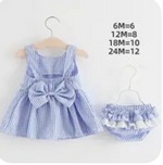 Blue Stripe Summer Dress- Baby