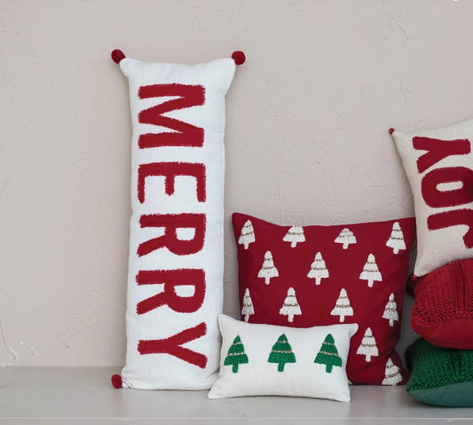 Embroidered Holiday Pillow Collection