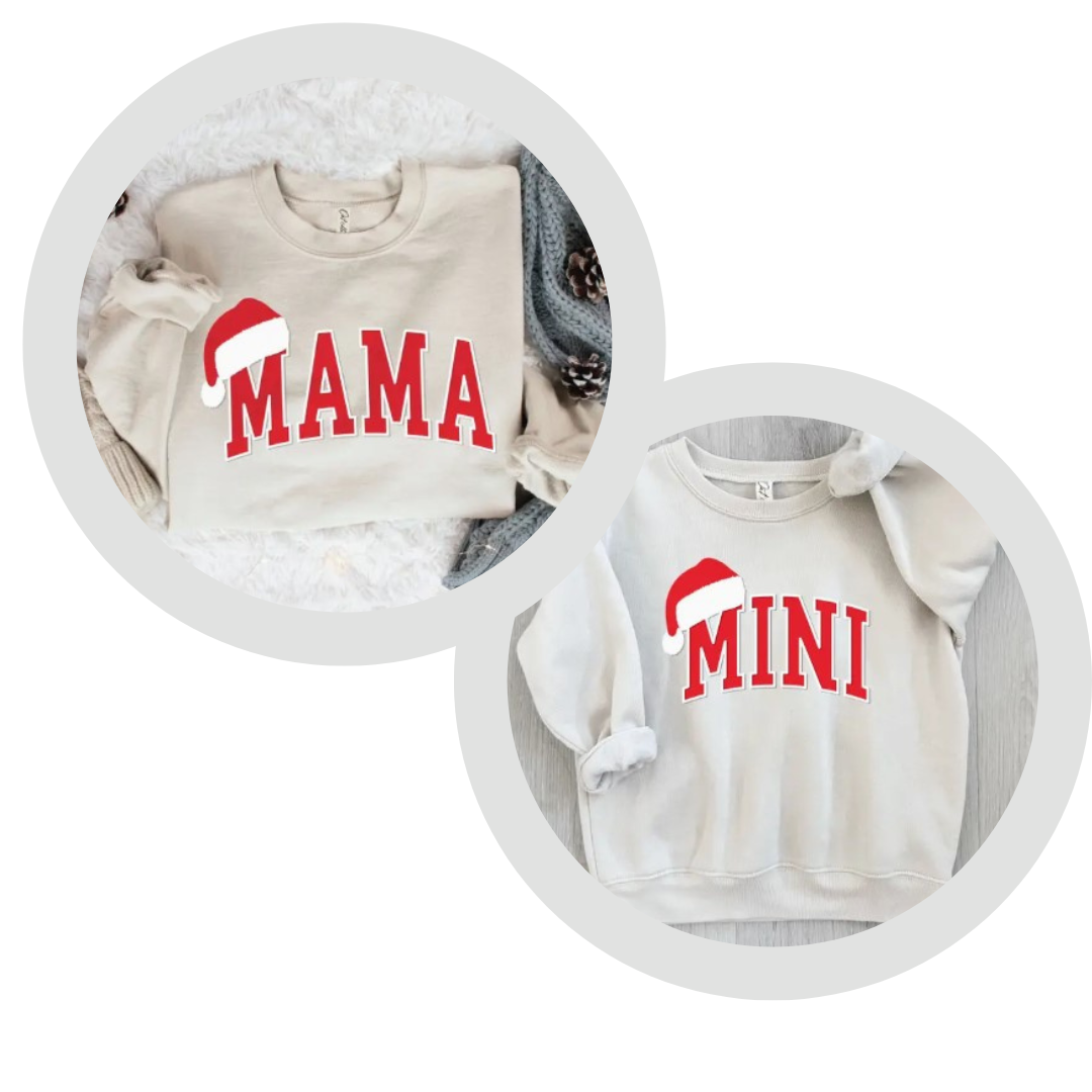 Puff Print Holiday MAMA + MINI Unisex Sweatshirt