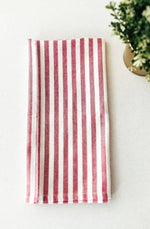 Red French Striped Dish Towel