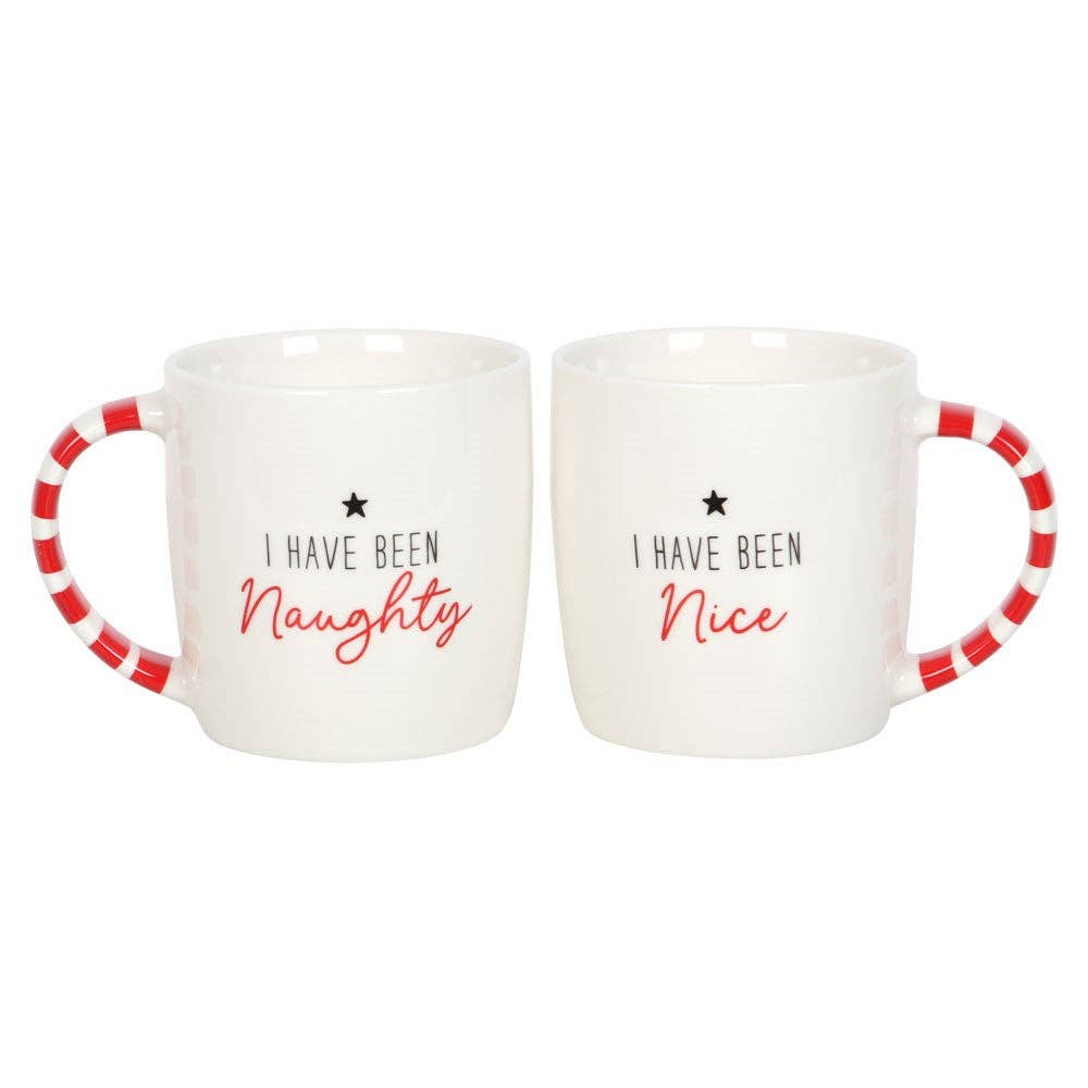 Naughty and Nice Christmas Couples Mug Set