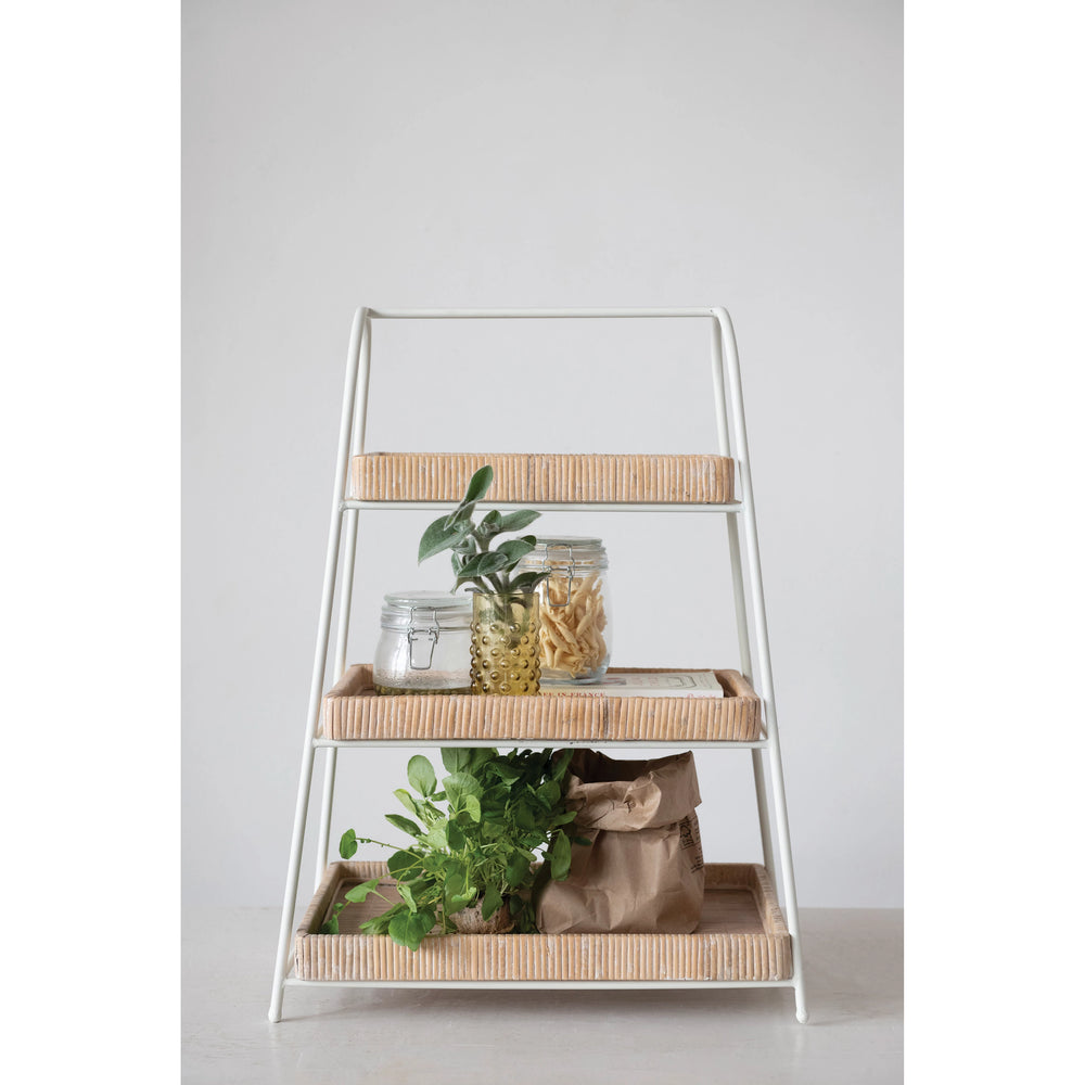 Bamboo 3-Tier Tray with Removable Trays