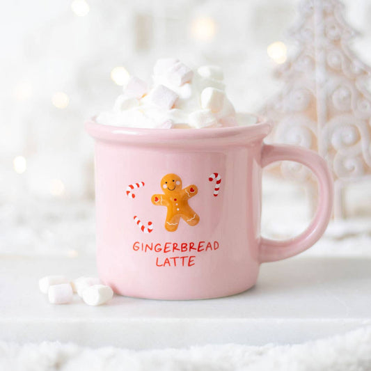 Pink Gingerbread Latte Christmas Mug