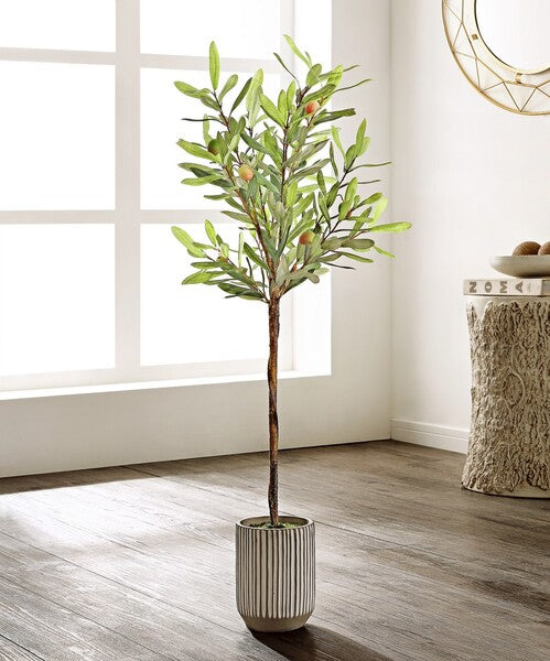 Faux Olive Potted Tree