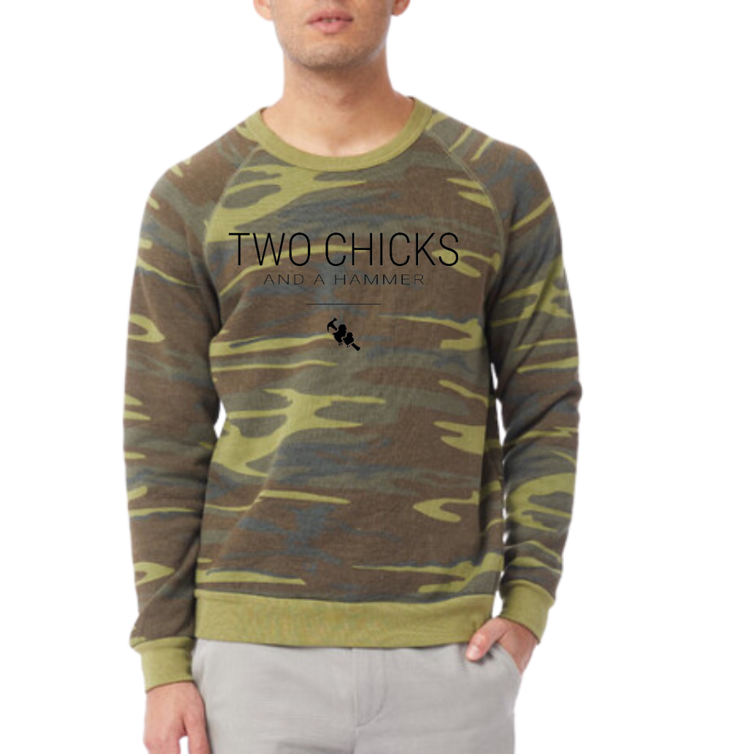 Camo Crew Neck Logo Sweatshirt