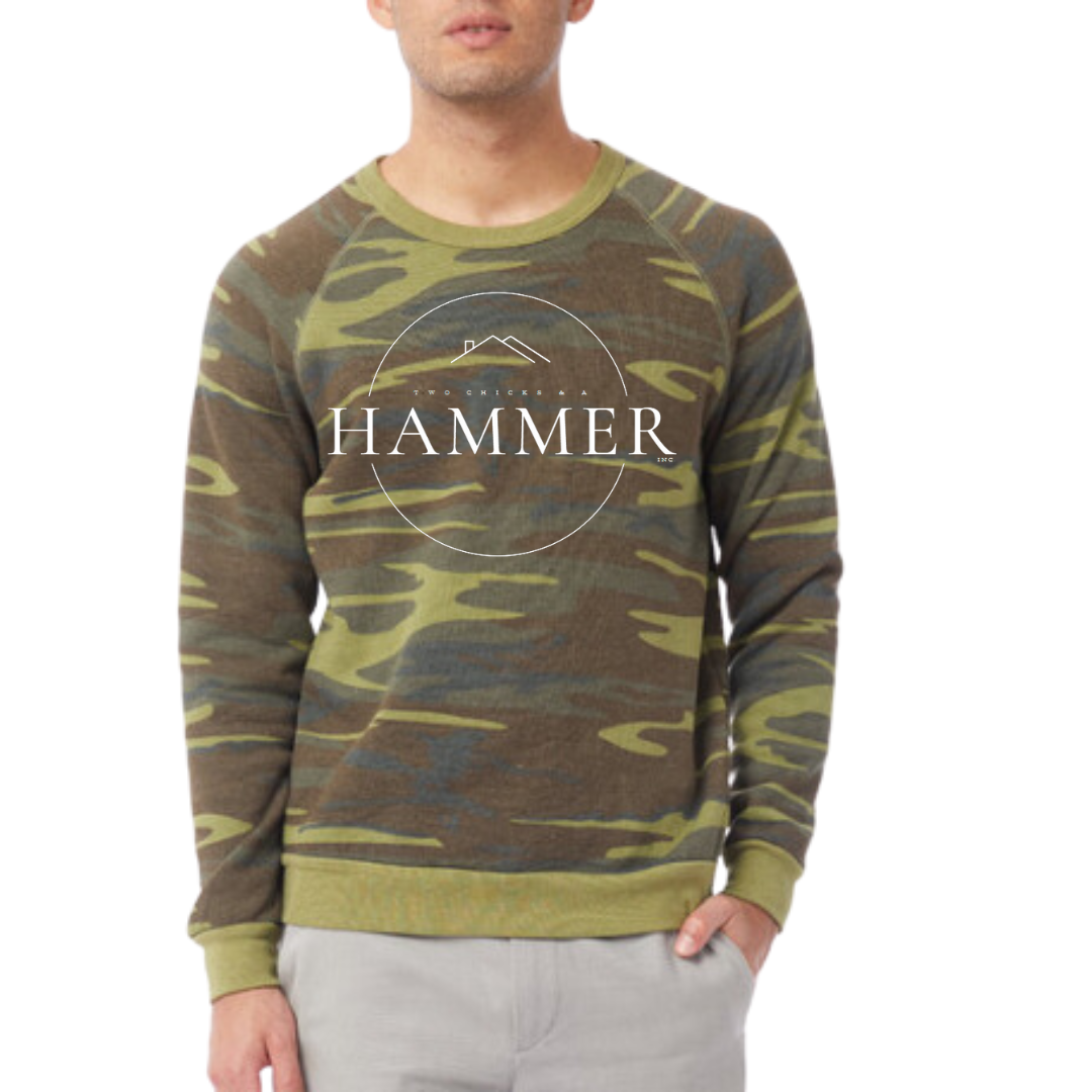 Camo Crew Neck Logo Sweatshirt