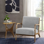 Scandinavian Elm Wood Grey Lounge Chair