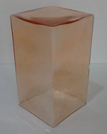 Pink Square Glass Side Table