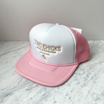 Two Chicks Pink & Gold Snap-back Hat